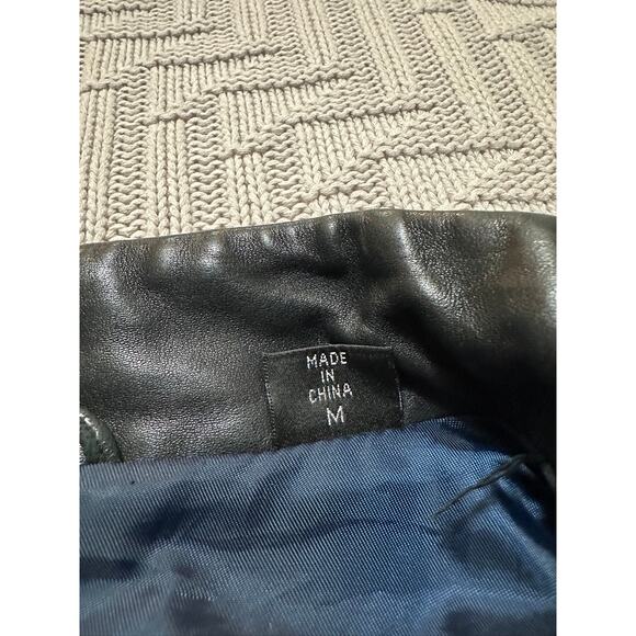 Tahari black leather jacket size M - Picture 4 of 7